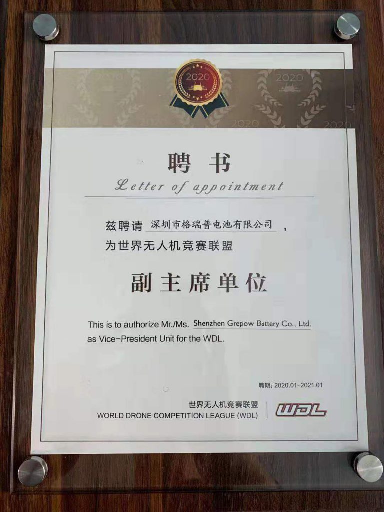 世界無人機競賽聯盟副主席單位